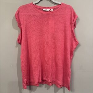 NEW Vineyard Vines Sailor Red Linen Roll‎ Sleeve Tank Top XL